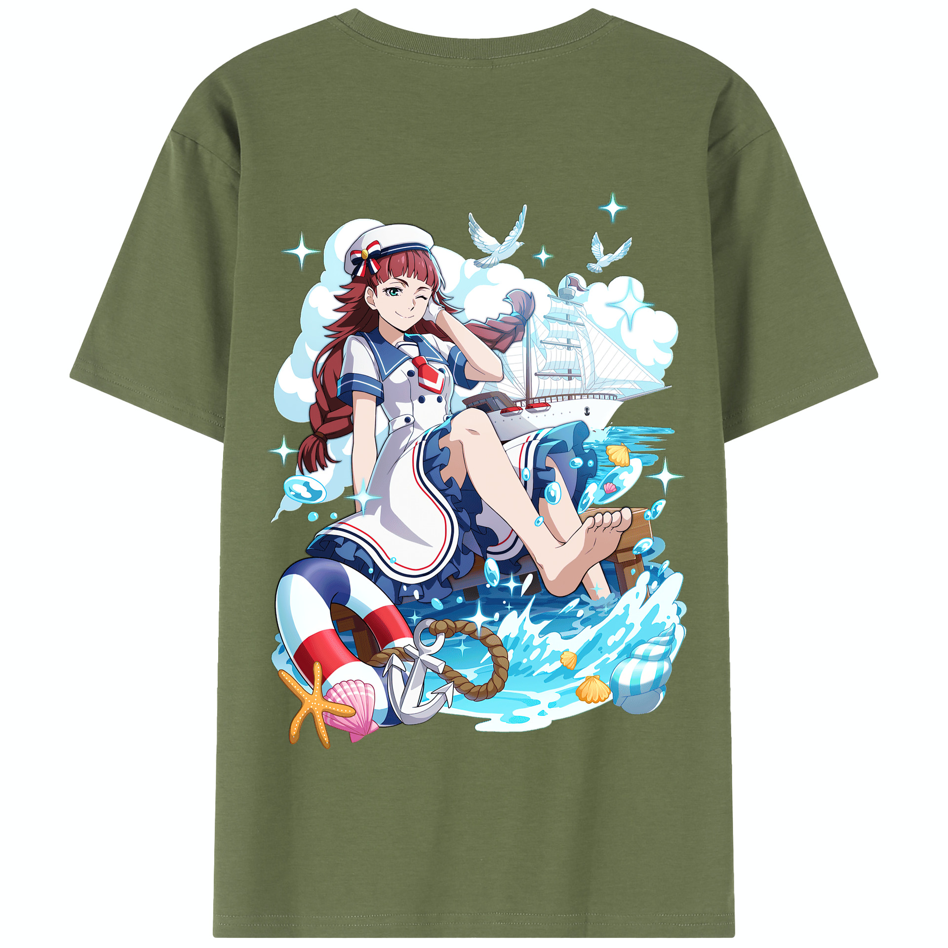 （画像用） 文豪ストレイドッグス Bungo Stray Dogs 綿100％半袖Tシャツ（背面プリント）